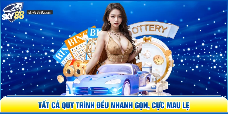 Tất cả quy trình đều nhanh gọn, cực mau lẹ