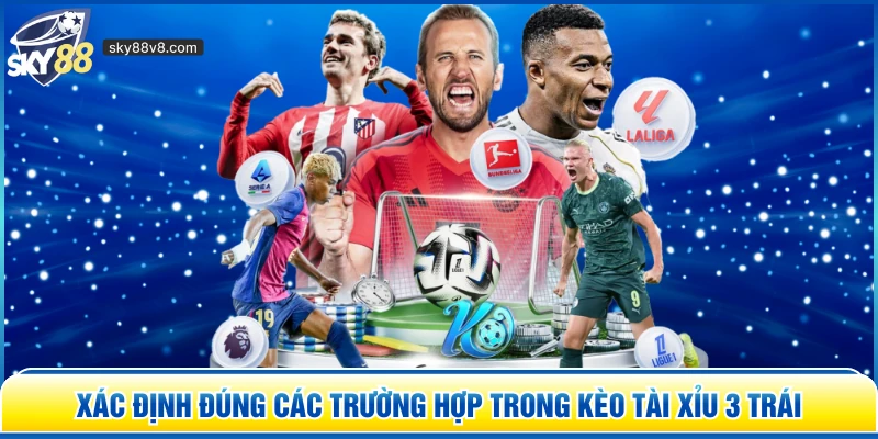 Xác định đúng các trường hợp trong kèo tài xỉu 3 trái